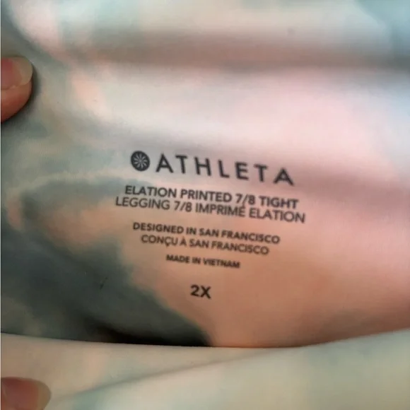 Athleta Elation 7/8 Tie-Dye Leggings - Picture 4 of 4
